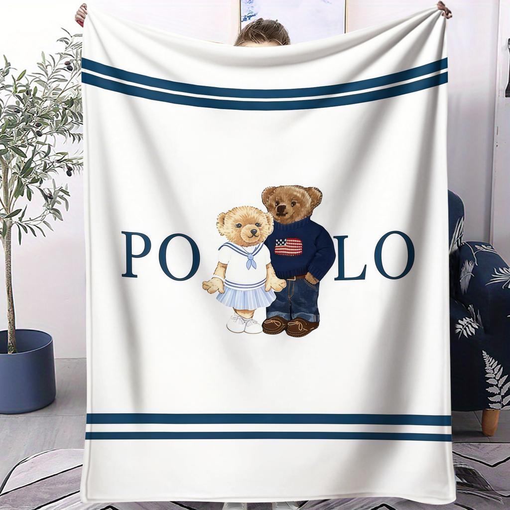 Various Styles Teddy Bear Small Cover Blanket Bed Sheet Soft Comfortable Warm All Season For Bedroom Sofa Dorm Car Camping Nap
