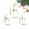 3pcs Christmas Stake Light Reindeer Stake LED Lighted Yard Decor Acrylic Lighted Garden Front Yard Porch Holiday Decoration