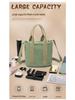 16oz Japanese-Korean Style Women's Tote: Single Shoulder, Crossbody, Large Capacity, Simple Canvas Handbag