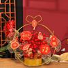 Flower Basket Ornament Artificial Potted for Cabinet Shelf Restaurant