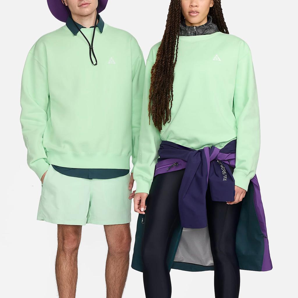 Nike ACG Therma-FIT Fleece Crew Neck Long Sleeve Sweater Unisex Sweaters Steam-Green Summit-White DX9611-376