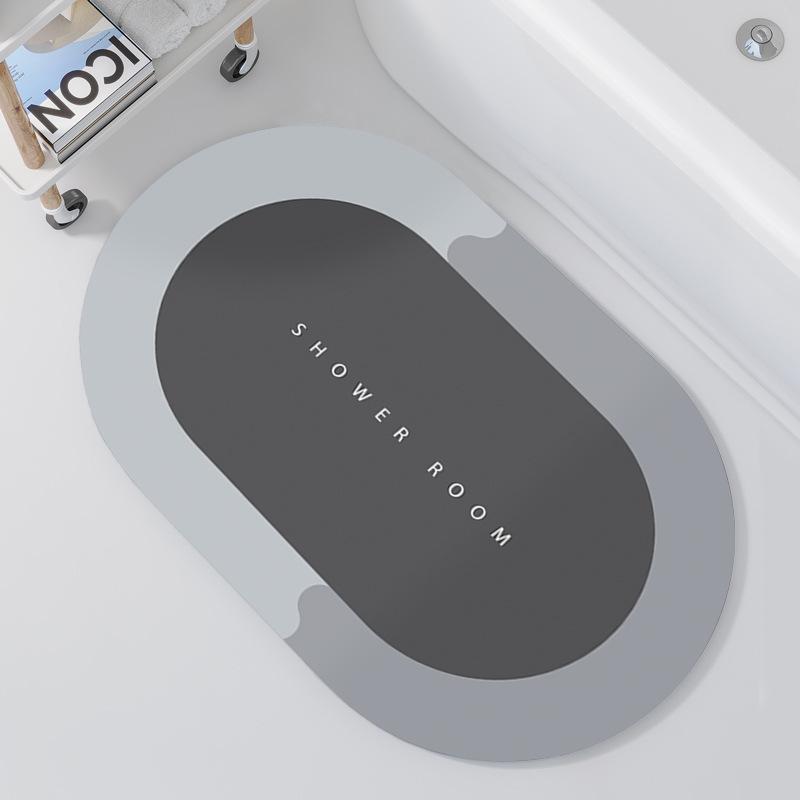 Diatomium Mud Moisture-wicking Pad Bathroom Slip-resistant Quick Drying Rug Toilet Door Carpet Bathroom Fine Door Mat Can Be Cut