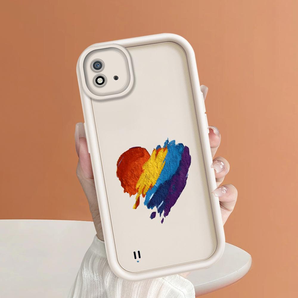 Weiches Silikon-Quadratleiter-Druckmuster-Telefongehäuse Vollständige Abdeckungskamera Stoßfestes Schutzgummigehäuse für OPPO Realme