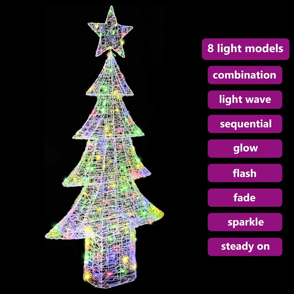 Christmas Tree with 240 Multicolor LEDs 180 Cm Acrylic