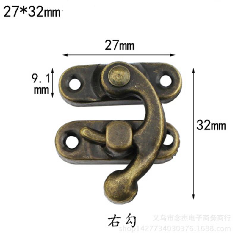 10 SZT/worek Vintage Metalowe Okucia Meblowe Drewniane Pudełko Skórzana Torba Okucia Dekoracyjne Zatrzaski Zamykające Zamek Kłódka Hasp Ze Śrubami