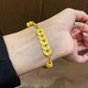 24K Gold-Plated Gourd Bracelet: New Chinese Style Retro Bangle, Light Luxury High-End Jewelry for Women