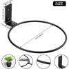Flower Plant Pot Holder Ring, 2Pcs 8Inch Black Wall Planter Hook Hanging Stand Mounted Hangers Collapsible Bracket for Balcony Home Garden Yard