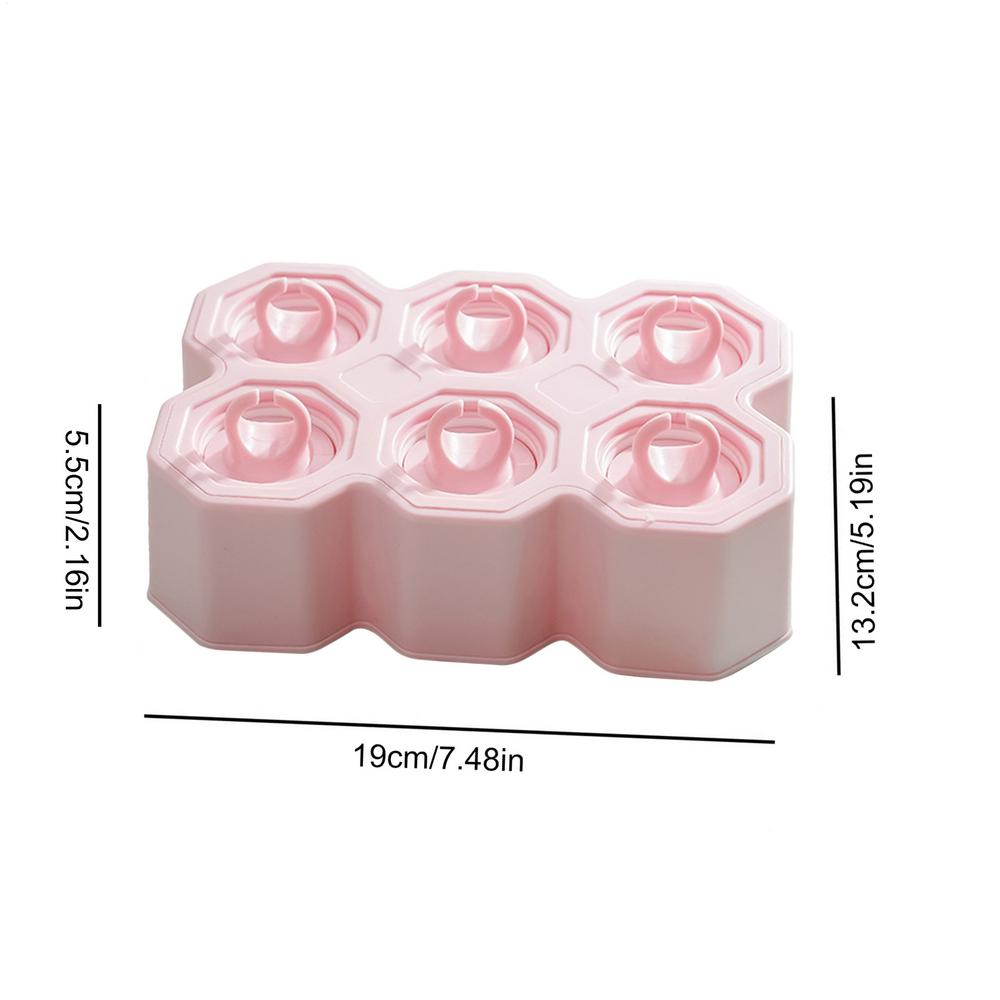 Ice Pop Molds Reusable Freezer Pop Molds Ice Pop Maker with Easy Release 6 Grid Popsicles Molds for Freezer Popsicles Ice Cream