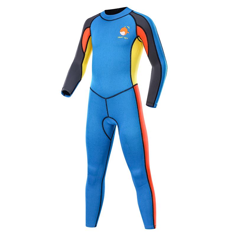 Shark Bat Children's 2MM Thick Material Warm Long Sleeve Jumpsuit Swimming Jacket For Boys And Girls Water Play Diving Warm Jacket