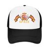 Het wapenschild van Spanje Zonnehoeden Spaanse Vlag Vintage Unisex Unisex Mesh Hip Hop Hoeden Vizier Print Wandelen Vissen Pet