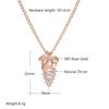 Kienl Full Shiny Natural Zircon Big Pendant Necklace For Women  Rose Gold Color Crystal Grape Pendant Daily Vintage Jewelry
