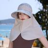Sunscreen Shawl Fisherman Hat Adjustable Mask Hat Windproof Rope Picking Tea Hat  Outdoor