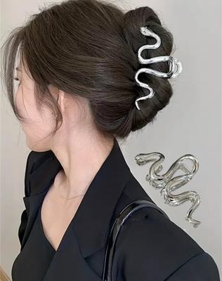 Moda Metallo Serpente Granchio Fermaglio per Capelli Ragazze Argento Oro Colore Pinze Squalo Fermagli Accessori per Capelli per Donne Gioielli Estivi