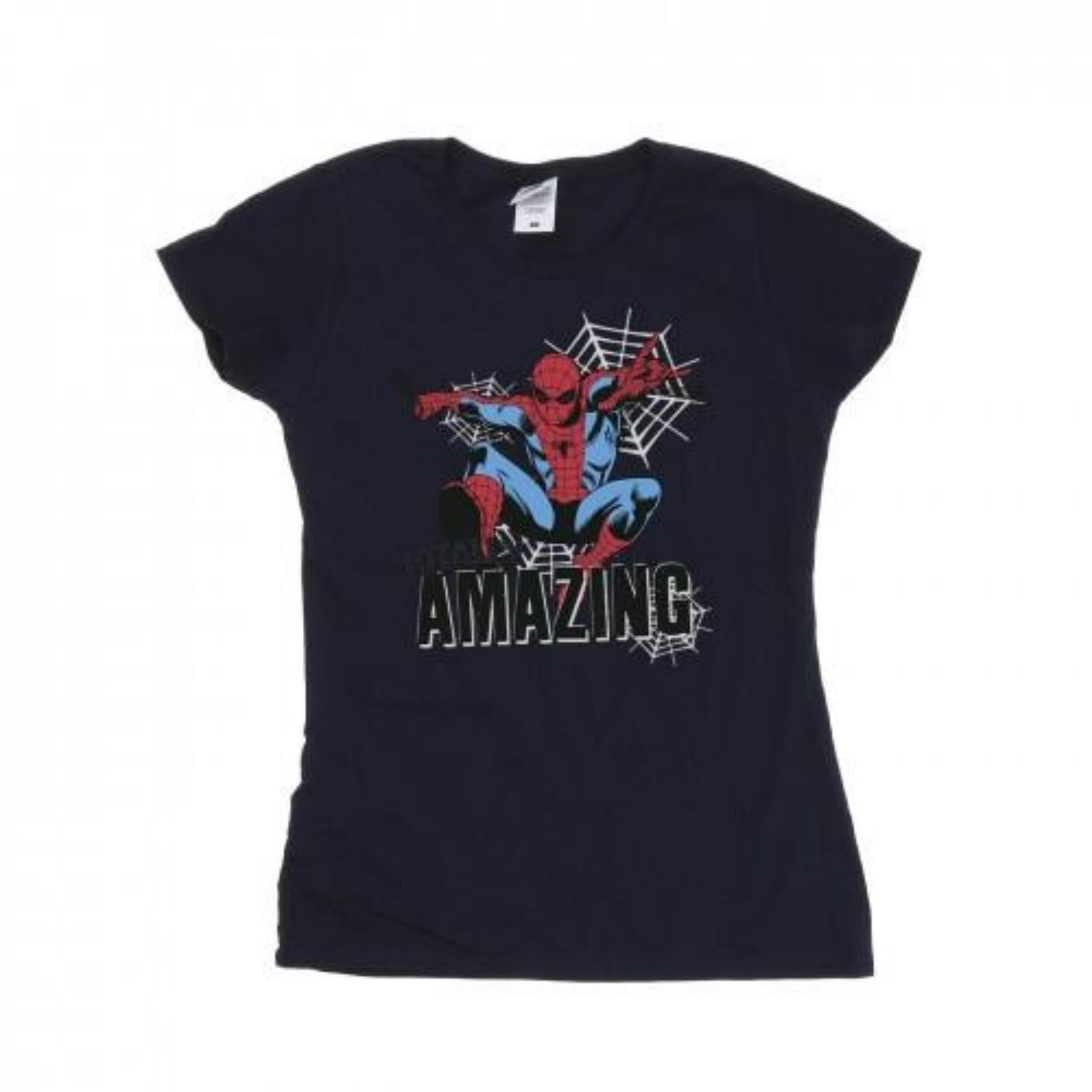 

Marvel Womens_Ladies Spider-Man Amazing Cotton T-Shirt S чёрный