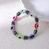 Vintage Handmade Colored Turquoise Beads Devil'S Eye Bracelet Fashion Personality Beaded Eye Elastic Bracelet