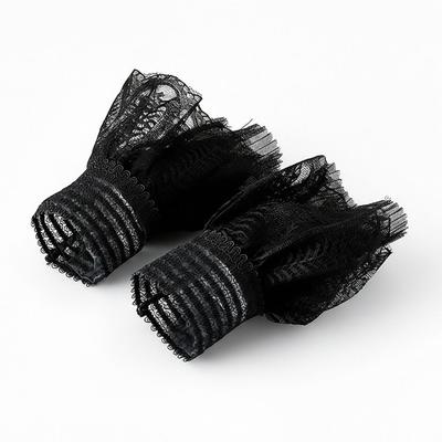 White False Sleeve Cuffs Black Wrist Cuff New Lace Cuff