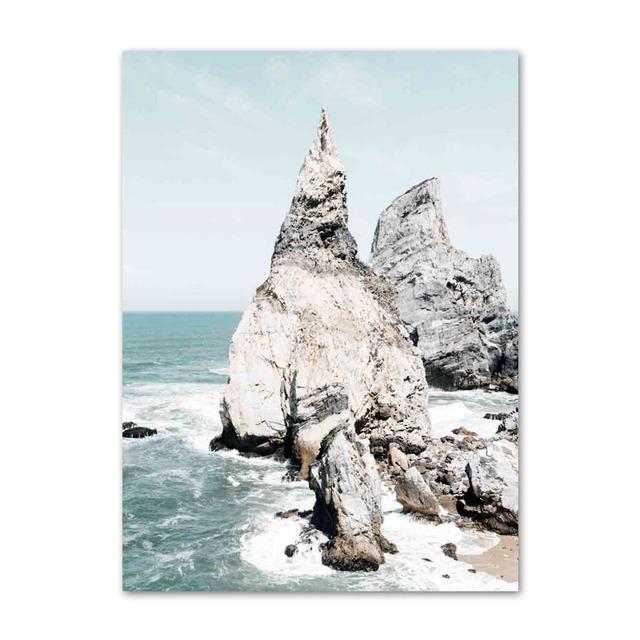 Nordic Posters and Prints For Wall Palm Tree Bird And Dolphin Beach Bridge Wall Art Canvas Painting For Living Room Decor