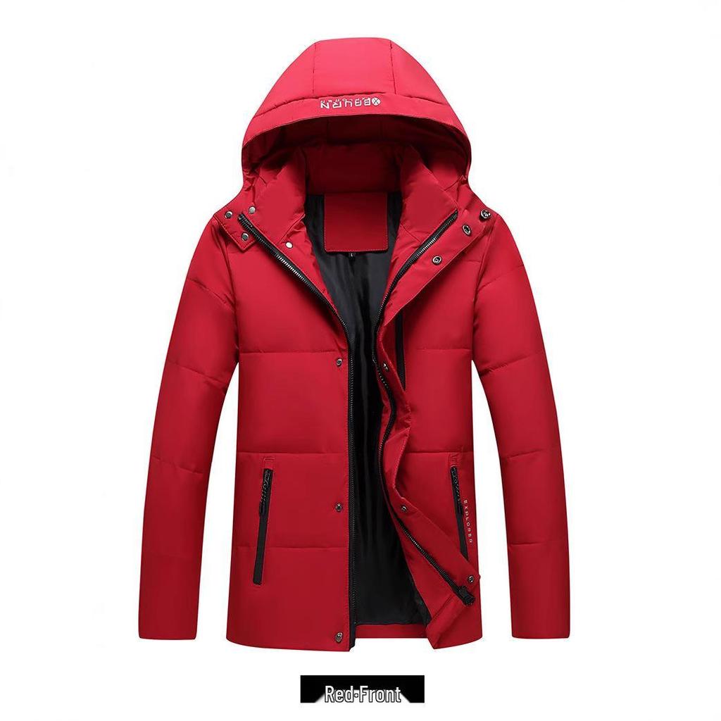 Winter Men's Business Down Jacket for Seniors - Thick, Warm, Plus Size Short Coat