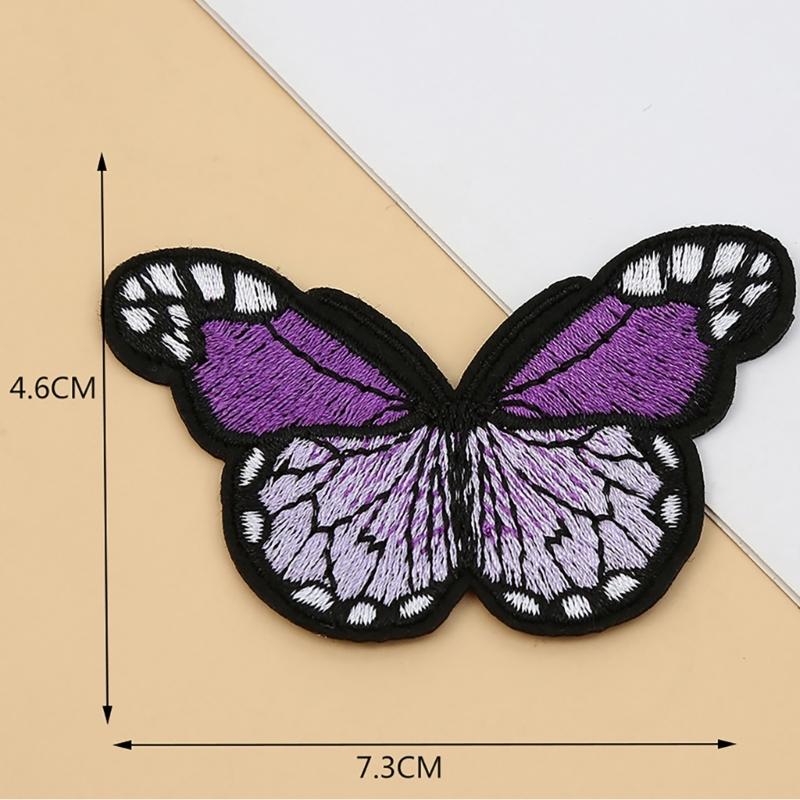 Pack Of 10 Embroidered Butterfly Iron on Patches Embroidered Fabric Patches Sew on Repair Patches For Clothing Jackets