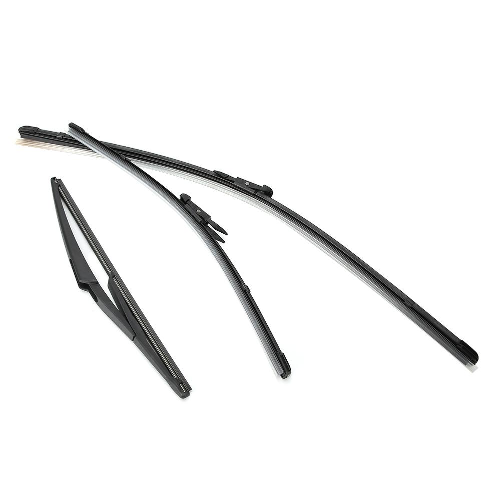 Front 24in 16in Rear 12in Windshield Wiper Blades Fits for Nissan Qashqai 2007   2013 Right Hand Driving