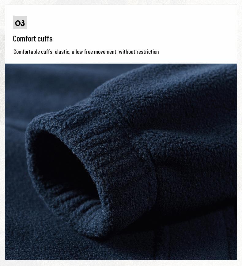 Men's Double-Sided Polar Fleece Jacket: Warm Cardigan for Students, Outdoor Sports & Casual Wear