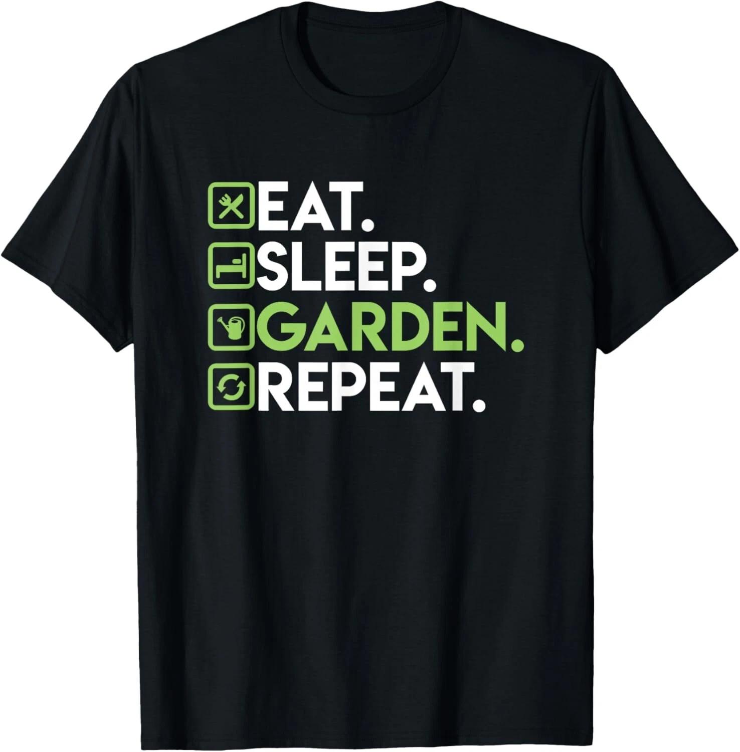 Eat Sleep Garden Repeat - Gardening Shirt for Gardeners Gift Unisex T-Shirt 4XL