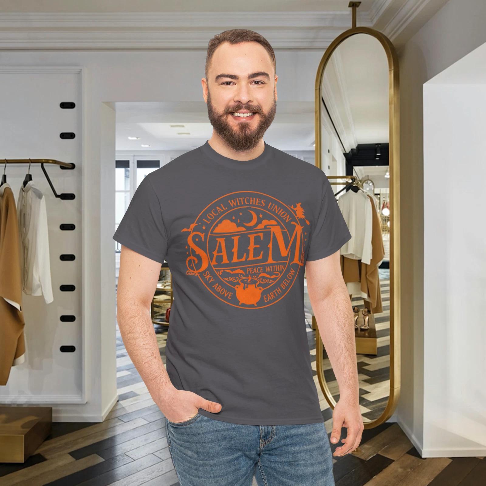 Local Witches Union Salem Shirt Women Cotton Halloween T Shirt Witchy Tshirt S