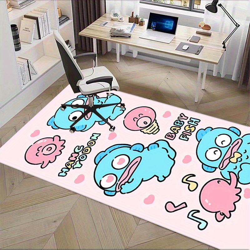 Office Carpet SANRIO Cute Creatures, Pastel Colors, Hang HodonCute Cartoon Door Mat - Non-Slip, Machine Washable Polyester Mat for Living Ro