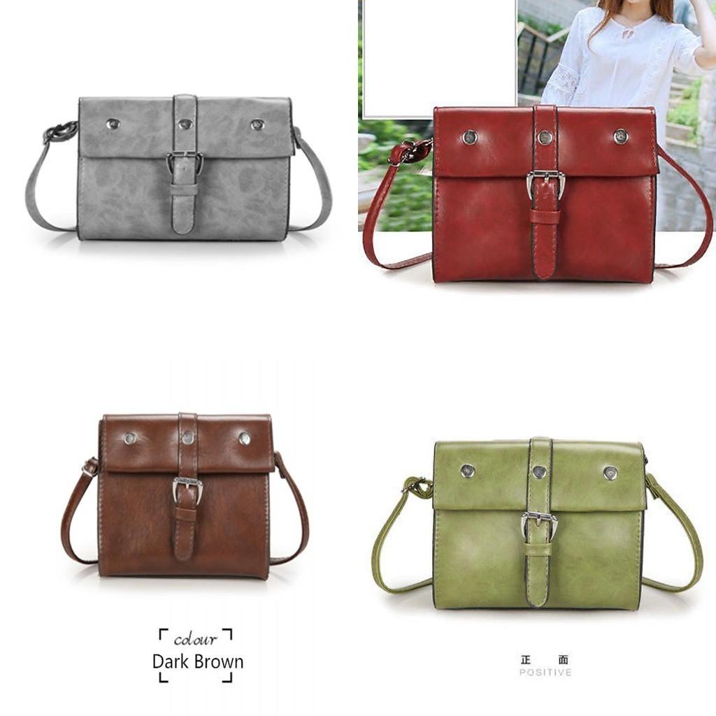 Trendy Retro European American Design Small Square Bag For Women With Magnetic Closure