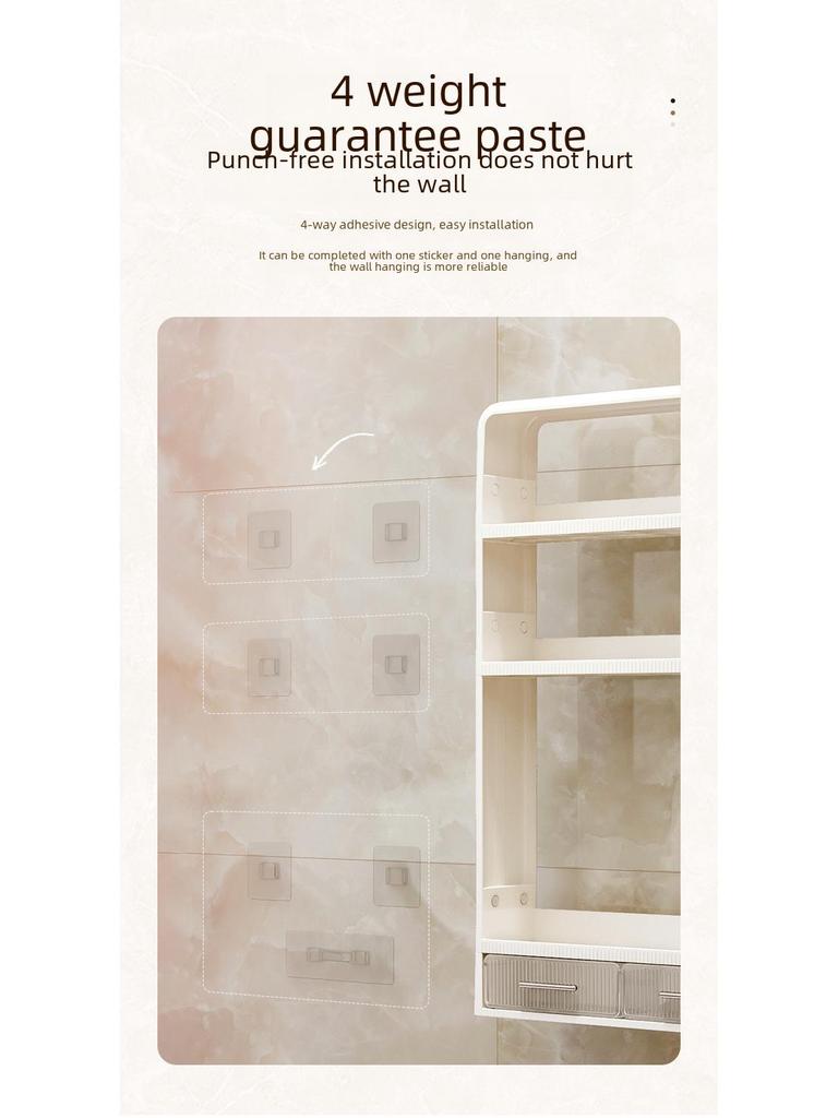 Wall-Mounted Multi-Layer Bathroom Rack for Storage and Organization
