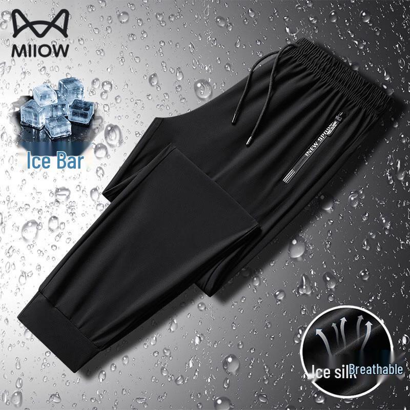 MiiOW Men s Ice Silk Quick-Dry Casual Sports Pants 8XL