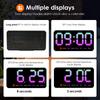 Digital Wall Clock 8.5 Inch Large Display LED Alarm Clock with Date Week Temperature Dual Alarm 3 Levels Brightness Adjustable