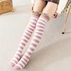 Over Above Knee Socks Long Womens Striped Panda Cat Winter Warm Ladies Girls Black White Funny Thigh High Stockings Christmas