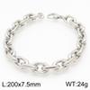 European and American Domineering Personality Black-plated Edging O-chain Titanium Steel Men's Bracelet Necklace