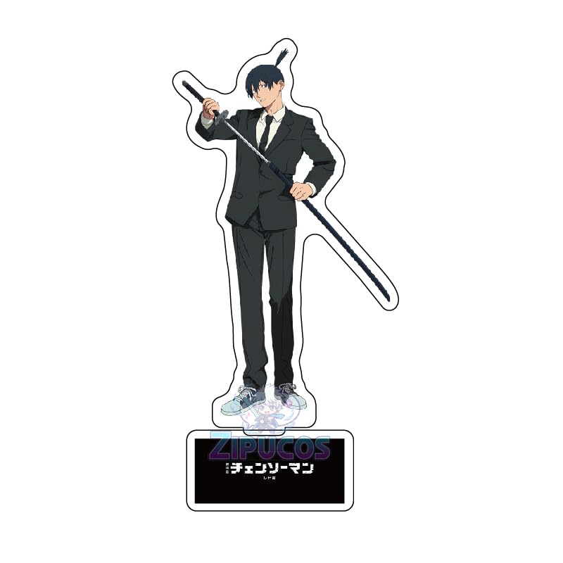 Chainsaw Man Acrylic Stand Set of 6, Denji, Makima, Aki Hayakawa, Power, Reze, Beam, with Base, Collectible Display Figures
