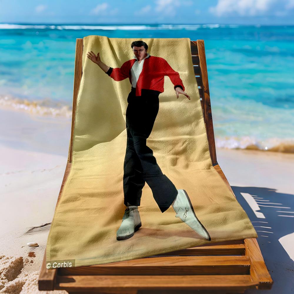 Elvis Beach Towel Quickdry Soft Microfiber Comfortable Lightweight
