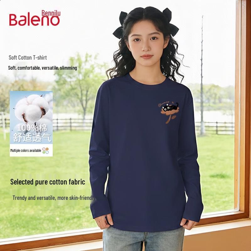 Baleno Women's Cotton Long-Sleeve Graphic T-Shirt