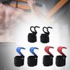 2PCS Pull Up Strength Training Device Workout Weightlifting Fitness Hand Grips Lifting Straps Metal Weight Lifting Hooks