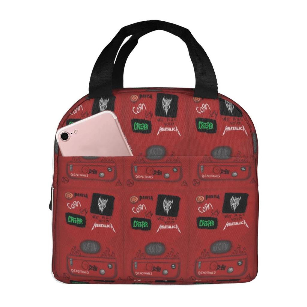 Sally Face Larry's Tasche Isolierte Lunchtasche für Kinder Schul-Kühltasche Thermische Lebensmittelbox Tragetasche Auslaufsicherer Lunchbox-Behälter