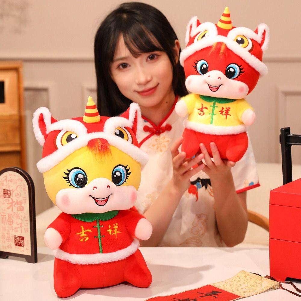 Chinese Style New Year Mascot Cute Lucky Pony Toy Traditional Horse Stuffed Doll  Home Decor