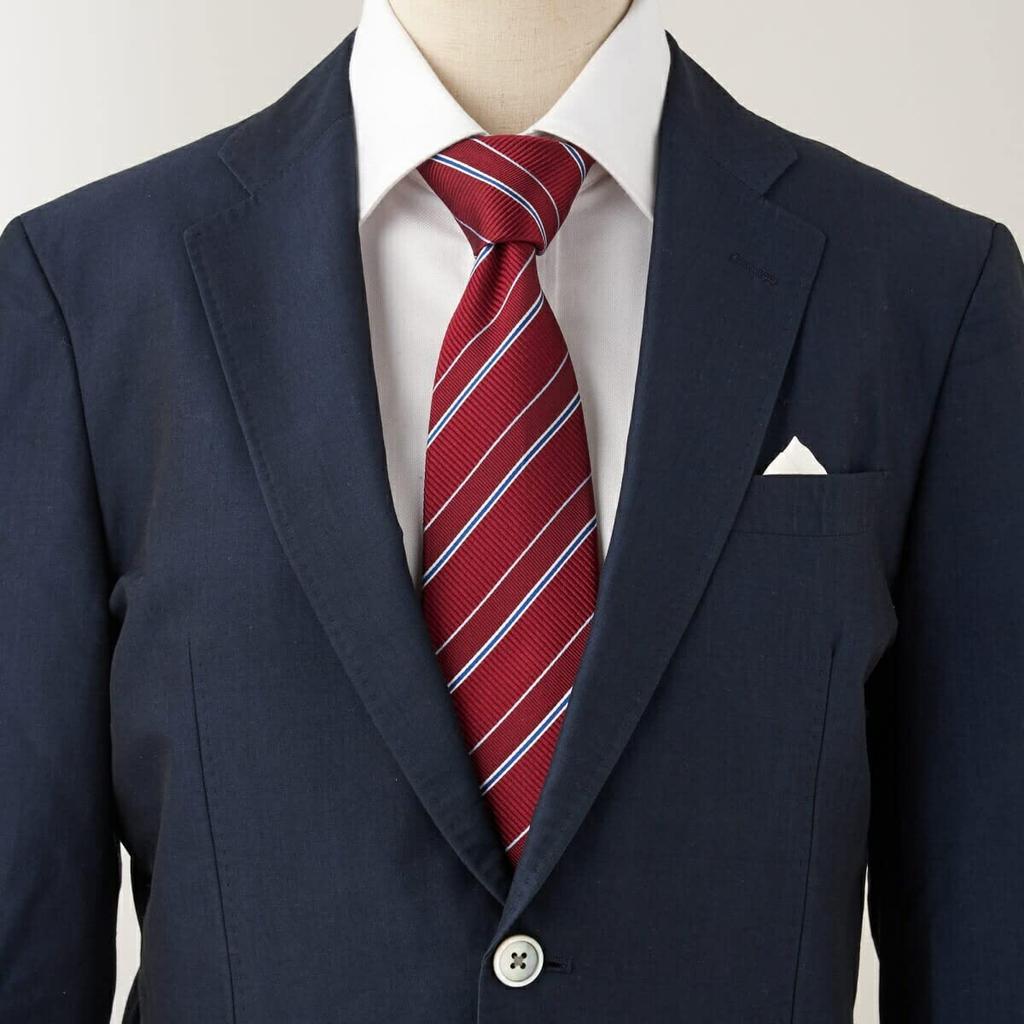 [Ogier] Men's 100% Silk Jacquard Tie, Regimental Stripe, Gift, Present, Business, Stylish