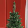 150cm Pencil-Shaped Christmas Tree with Foldable Base and 317 Branches for Bedroom or Office (Green)