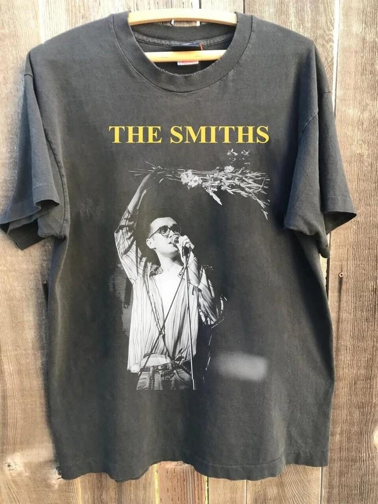

Morrissey THE SMITHS Vintage 90 s T-shirt Charcoal Unisex Men Women S-5XL Unisex T-Shirt XL