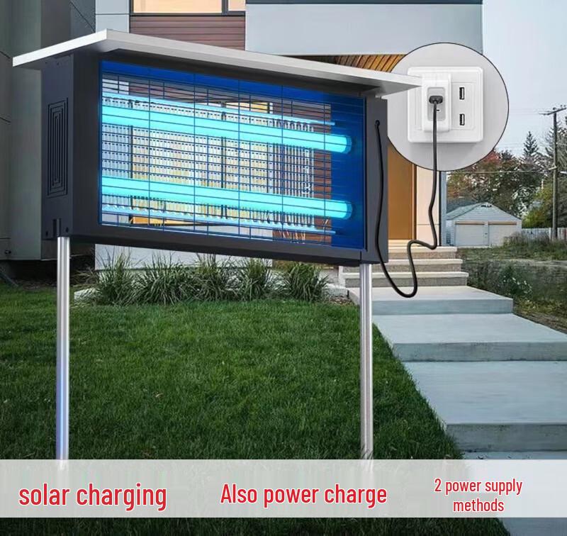 Solar & Electric High-Power Mosquito Zapper Lamp