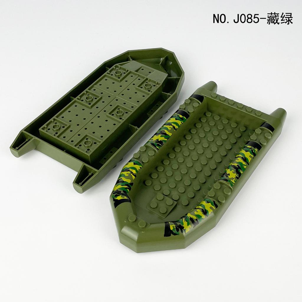 Three Rubber Boats J085 Children'S Assembly Small Particle Accessories Building Block Toy Swat Figure