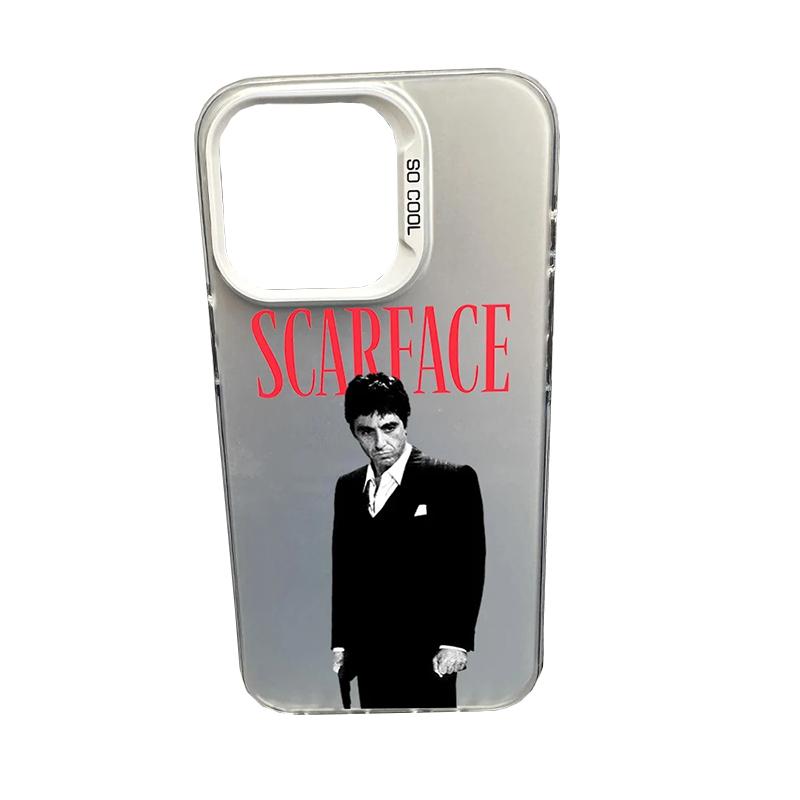 S-Scarface T-Tony M-Montana Frosted Case for iPhone 17 Air 16 E 15 14 Plus 13 12 Mini 11 Pro Max Acrylic Sheet Silicone Cover