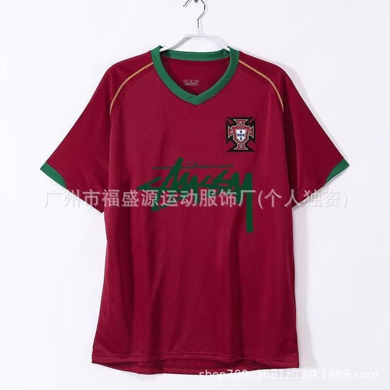 Retro Jersey Brazil Argentina Germany England Portugal Spain Signature Short Sleeved Football