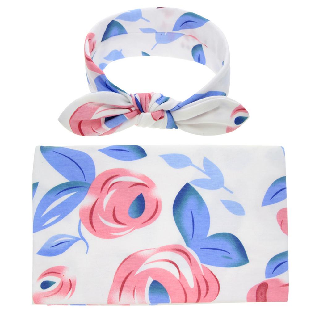 

Flower Printed Baby Blankets Swaddle Wrap Cute Soft Blanket Newborn Fashion Bathing Towels DIY Infant Kids Photography Props
