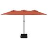 Vidaxl Podwójny Parasol Ogrodowy, Terakotowy, 449X245 Cm
