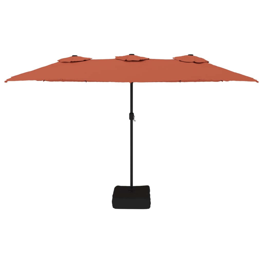 Vidaxl Podwójny Parasol Ogrodowy, Terakotowy, 449X245 Cm